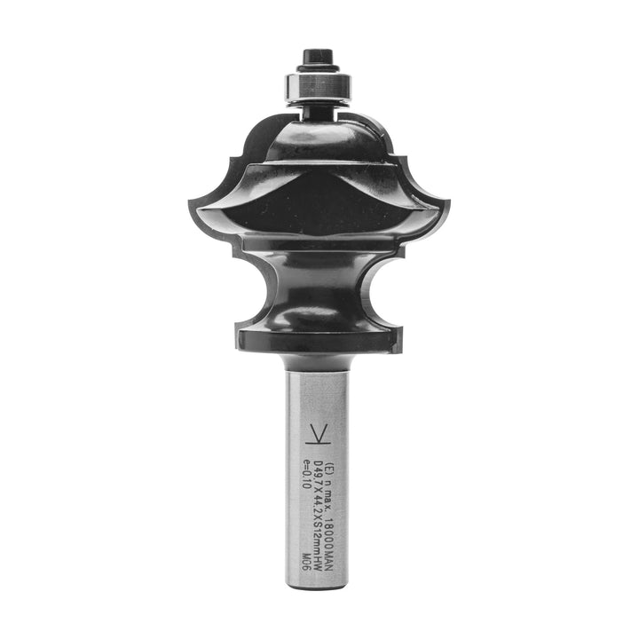 ENT 15540 Multiformfräser HW, Schaft (S) 12 mm, Durchmesser (D) 49,7 mm, NL 44 mm, R1 6 mm, R2 8 mm,