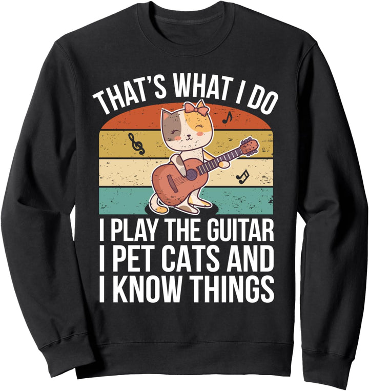 Süsses Katzen-Besitzer Gitarre Gitarrenspieler Gitarrist Sweatshirt