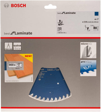 Bosch Professional 2608642135 Kreissägeblatt Best for Laminate 254 x 30 x 2.5/1.8 mm Z84TR-F, 254 x