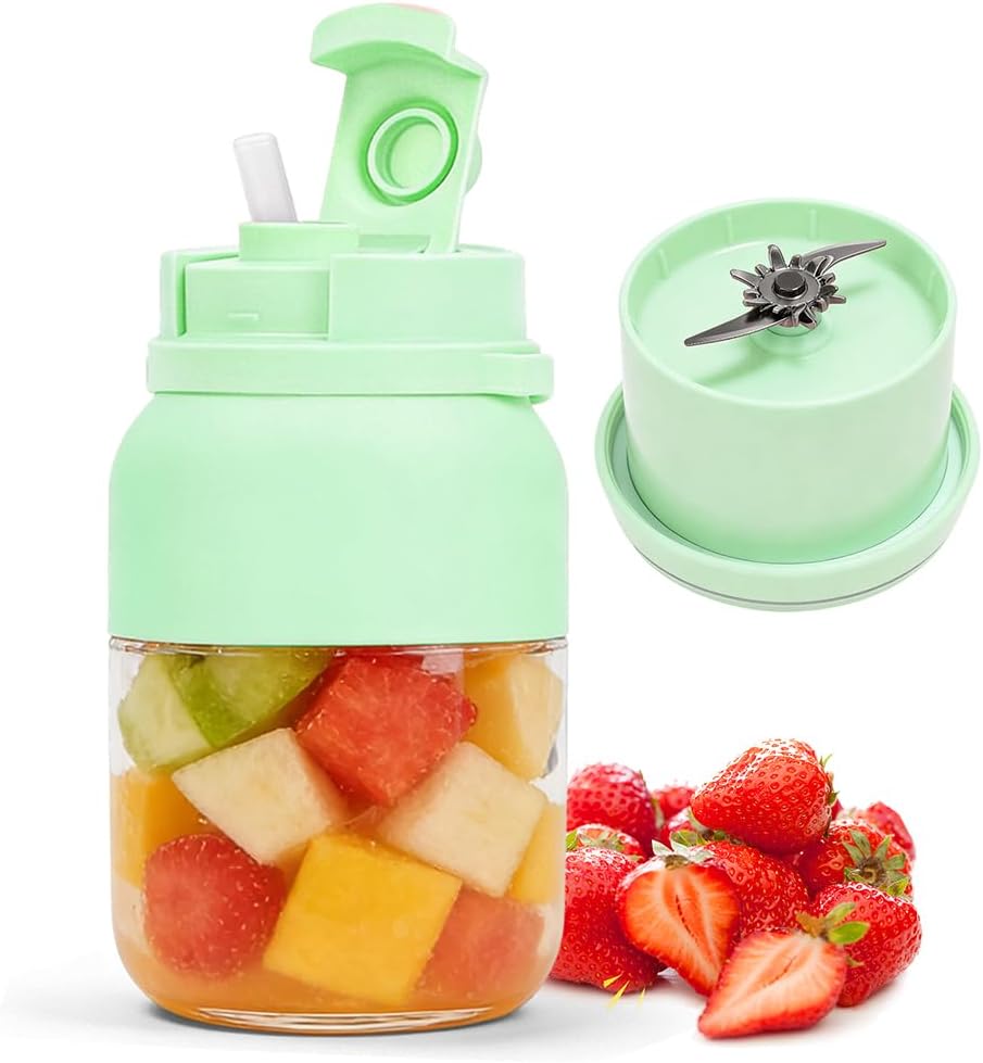 Tragbarer Mixer Smoothie Maker, Mixer to go 1200 ml, Wiederaufladbar Standmixer Blender Bottle mit 3