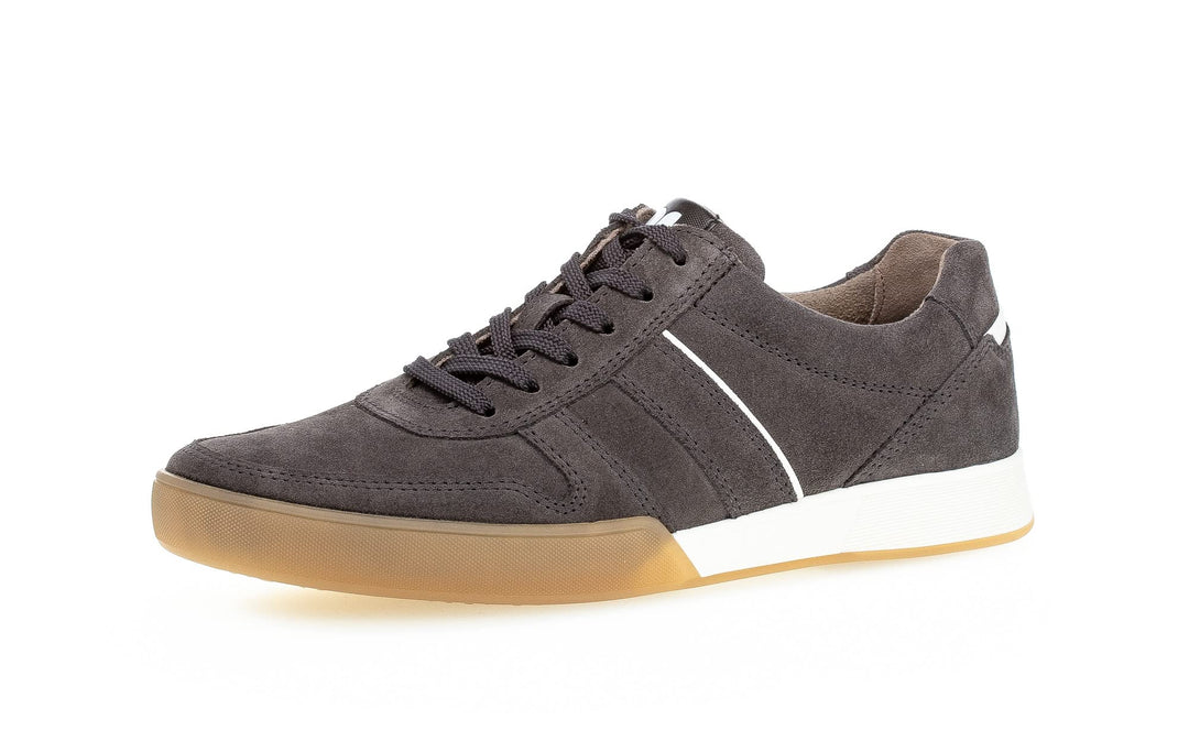 Pius Gabor Herren Sneaker Low,Halbschuhe,zertifiziertes Leder,Wechselfussbett 45 EU Grau Dk Grey, 45
