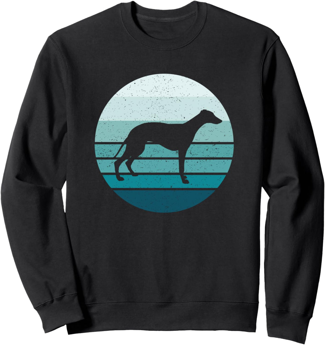 Whippet Dog Vintage Used-Style Sweatshirt