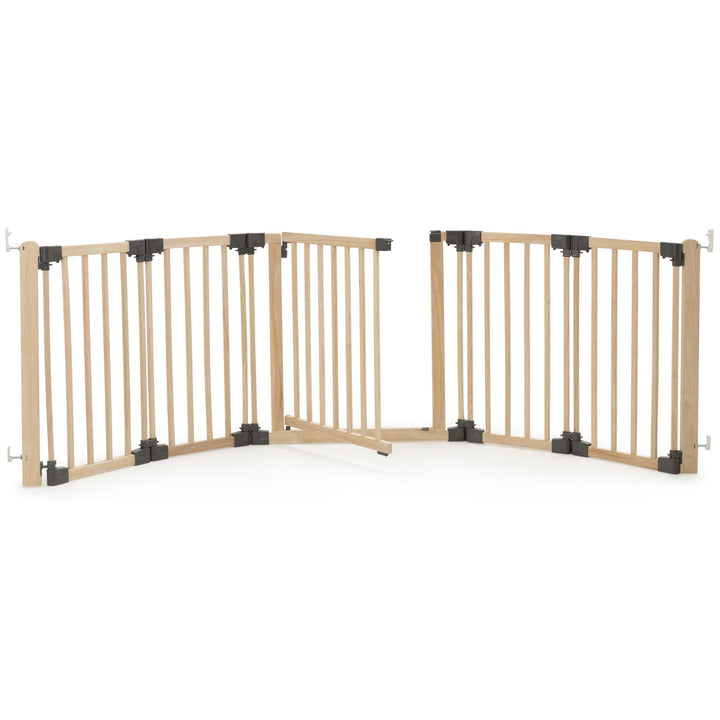 Yoko Kinderschutzgitter Holz 95-260 cm I Kaminschutzgitter flexibel freistehend oder Wandmontage I S