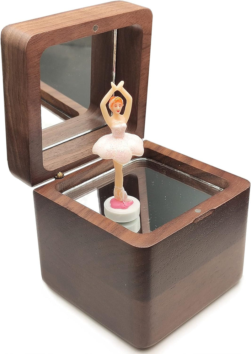 falado Spieluhr für Mädchen mit 18 Tönen, aus massivem Holz, Motiv: Ballerina, für Weihnachten/Gebur