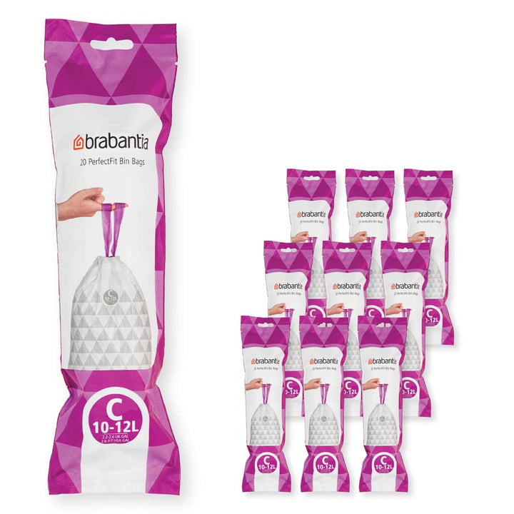 Brabantia 137983 Müllbeutel, Weiss, 200 Weiss - Code C 200 Müllbeutel, Weiss - Code C 200 Müllbeutel