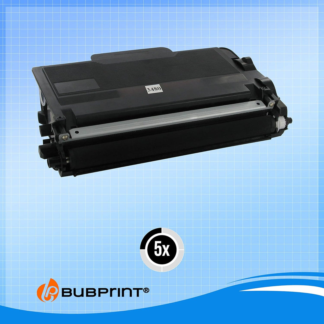 5 Toner kompatibel als Ersatz für Brother TN3480 für HL-L5100DN HL-L5100DNT HL-L5100DNTT MFC-L5750DW