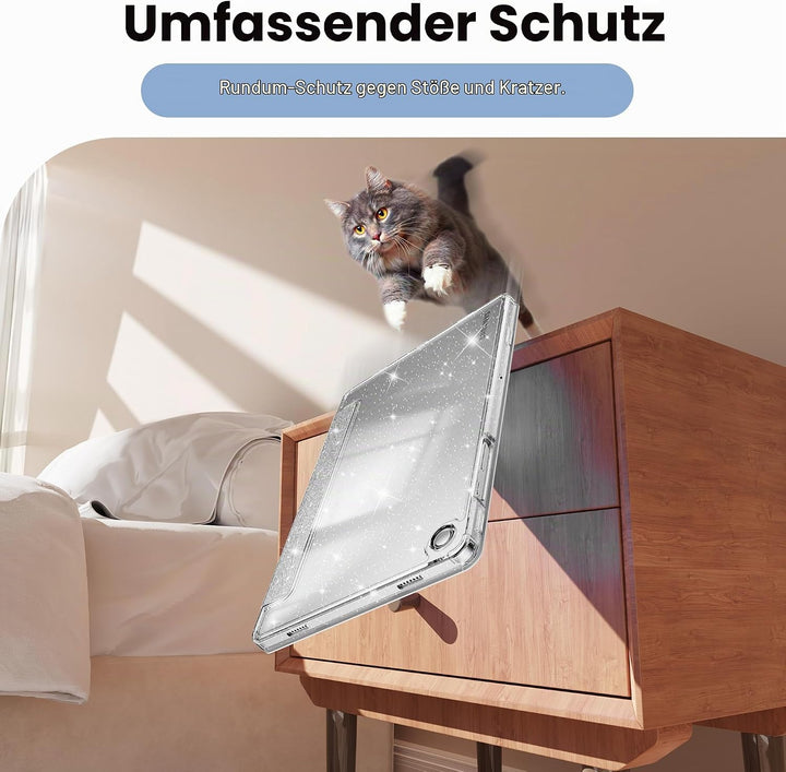 INFILAND Hülle für Samsung Galaxy Tab A11+/A9+11 Zoll (2023/2025),Glitzernde Schutzhülle mit funkeln