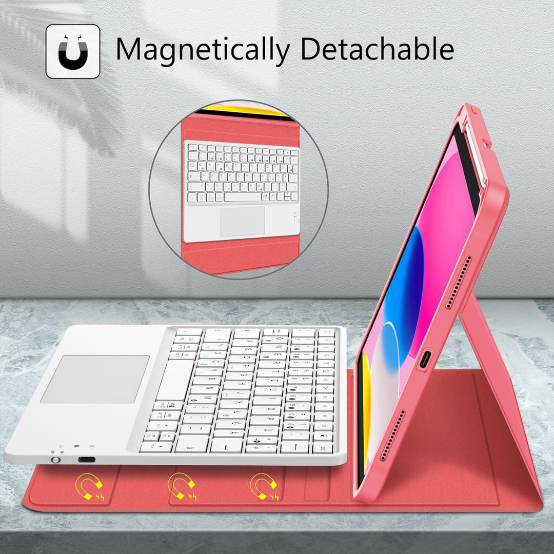 Fintie Tastatur Hülle für iPad 10. Generation 2022, iPad 10 Generation Hülle mit magnetisch Abnehmba
