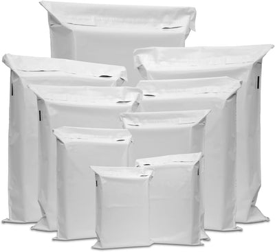 200 Versandtüten Coex Versandbeutel für Kleidung Versandtaschen 400 x 500 mm [60my] Weiss/Schwarz, 2