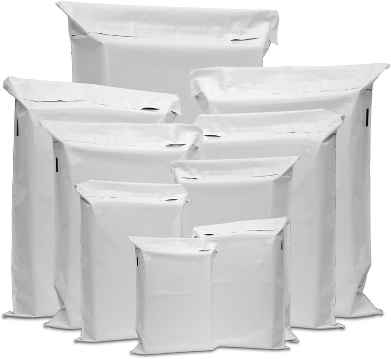 200 Versandtüten Coex Versandbeutel für Kleidung Versandtaschen 400 x 500 mm [60my] Weiss/Schwarz, 2