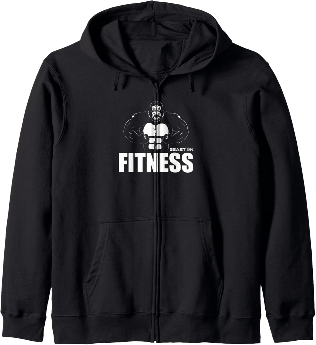 Fitness Gorilla Brüllender Gorilla Gym Motiv Fitness Design Kapuzenjacke