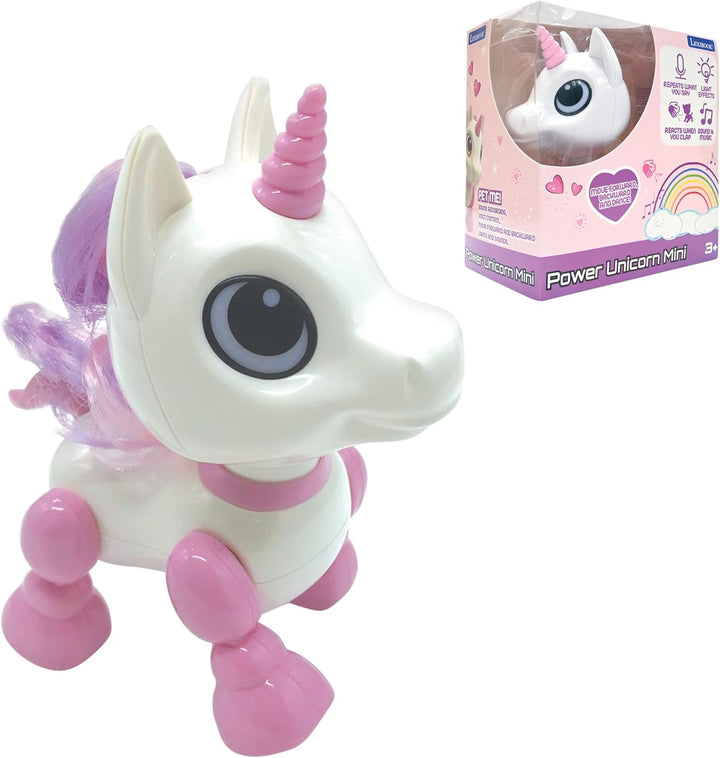 Lexibook Power Einhorn Mini - Mein kleines Roboter-Einhorn - mit Geräuschen, Musik, Lichteffekten, S