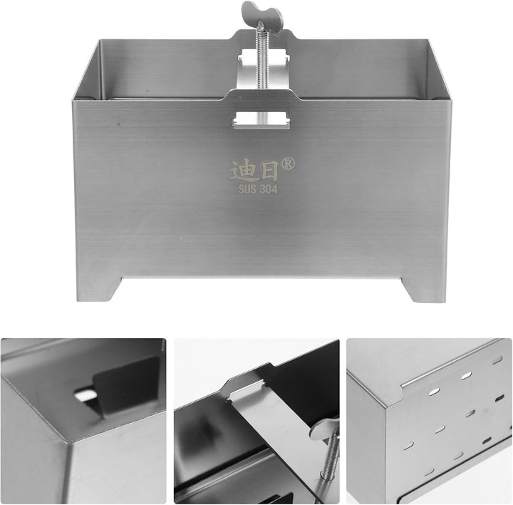 Operitacx Edelstahl Tofu Presse 16X12X9 cm 304 Lebensmittelqualität Rechteckige Tofu Pressform Für H