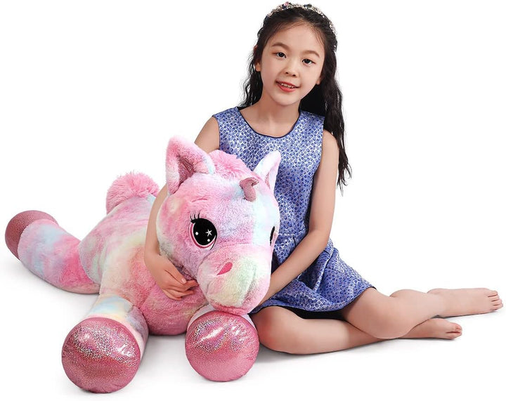 SNOWOLF Riesen Plüsch Spielzeug Einhorn Grosses Plüsch Tier Spielzeug Plüsch Kissen Grosses Pferd Pl