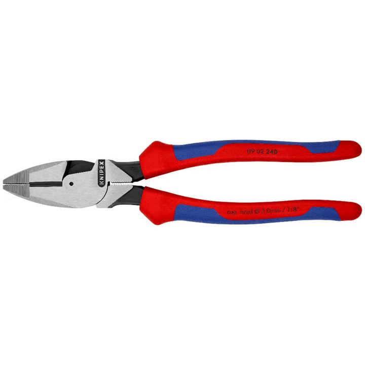 Knipex Kraft-Kombizange "Lineman's Pliers" amerikanisches Modell schwarz atramentiert, mit Mehrkompo