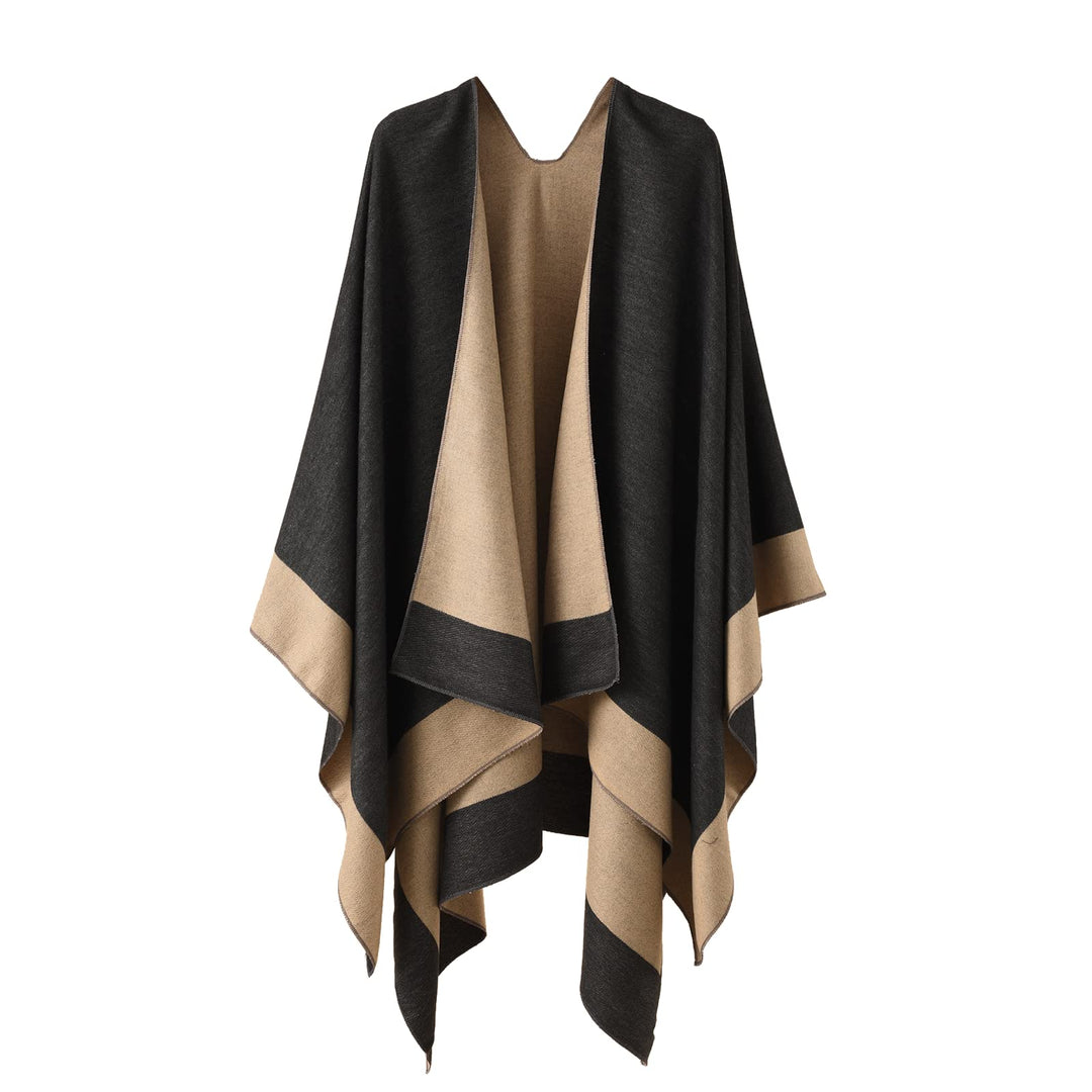 colornival Poncho Damen Winter Warm Elegant Poncho Decke Poncho Cape Strick Poncho Mantel Winter Pon