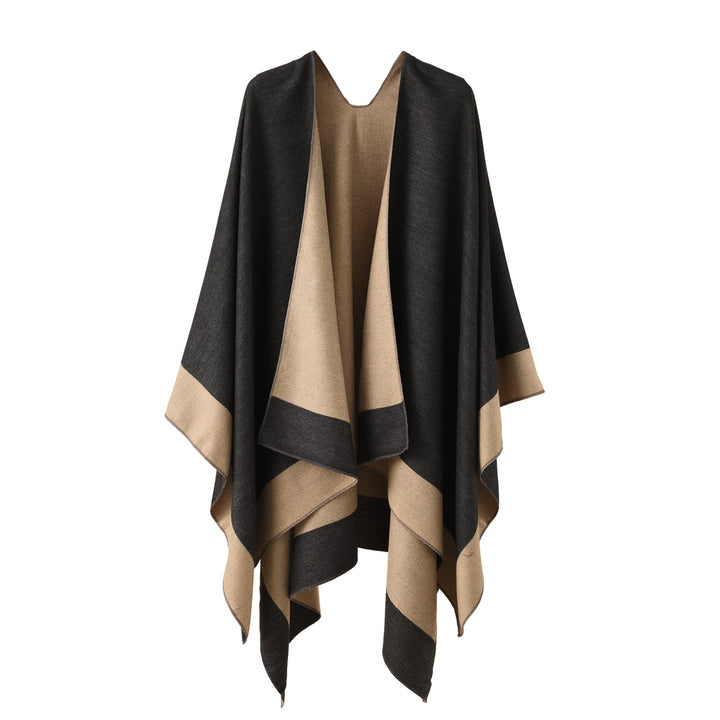 colornival Poncho Damen Winter Warm Elegant Poncho Decke Poncho Cape Strick Poncho Mantel Winter Pon