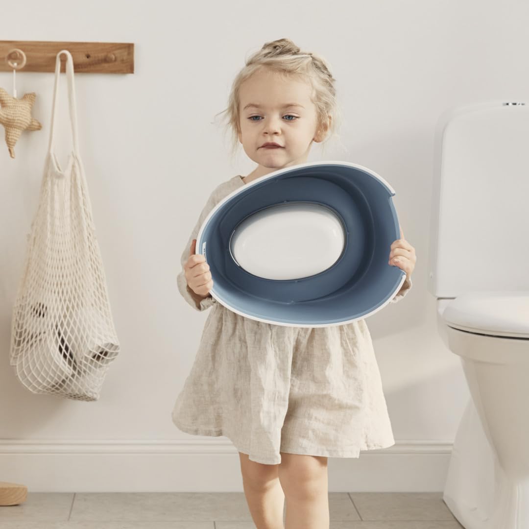 Bundle of BabyBjörn Cleveres Töpfchen, Graublau/Weiss + Tritthocker, Graublau/Weiss