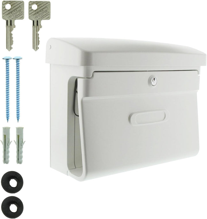 Burg-WÄCHTER Briefkasten mit Zeitungsfach ohne Namensschild, Kunststoff, Einwurf-Format DIN C4, 2 Sc