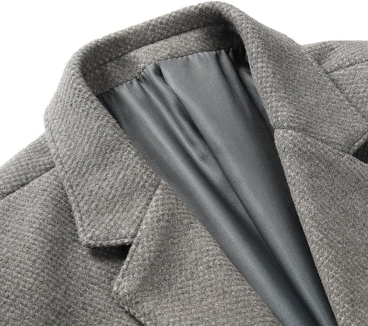 Allthemen Herren Sakko Wolle Tweed Klassisch Blazer 2 Knöpfe Gefütterter Winterjacke mit Streifen Üb