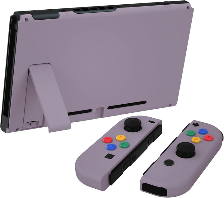 eXtremeRate Hülle Case für Nintendo Switch Joycon/Konsole, Rückgehäuse&Kickstand für Switch Console,