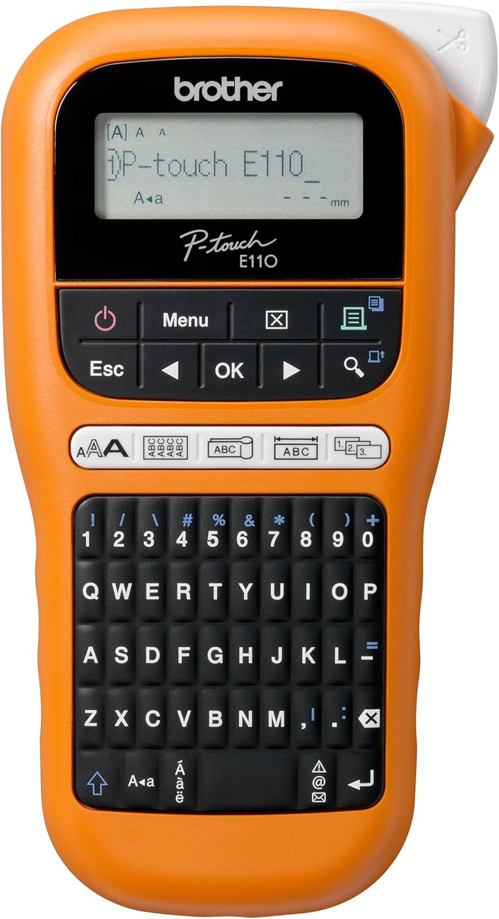 Brother PT-E300VP Industrielles Beschriftungsgerät inklusive Lithium-Ionen Akku, Netzadapter und Tra