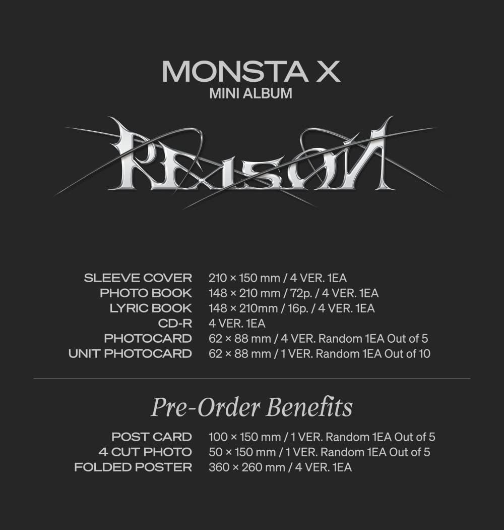 MONSTA X - REASON 12th Mini Album+Pre-Order Benefit (VER.3), VER.3