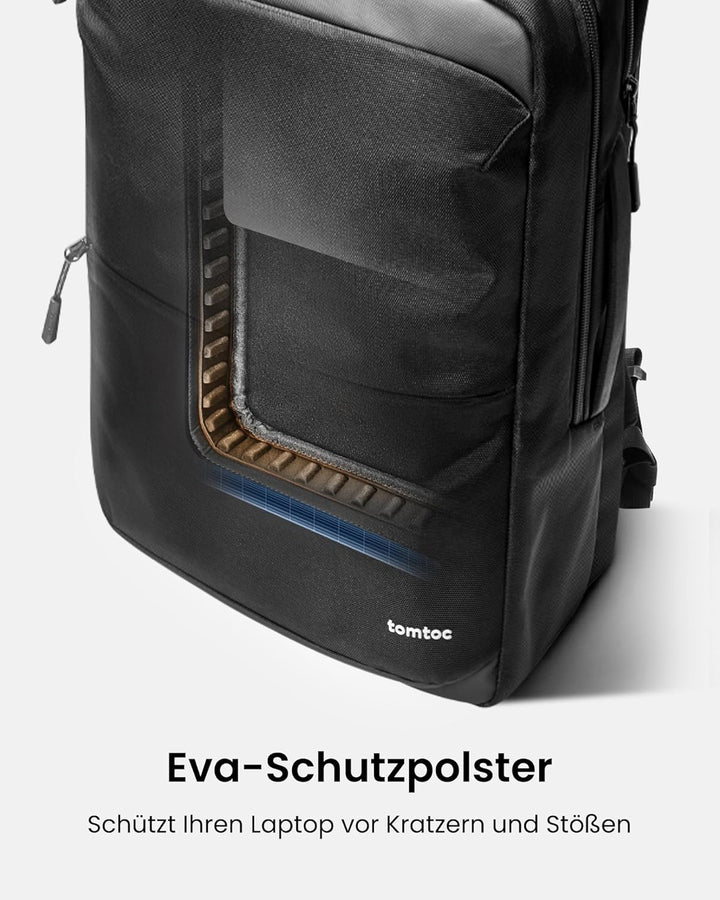 tomtoc 24L Business Laptop Rucksack für 15,6-16 Zoll Computer, Tagesrucksack Professional Backpack R