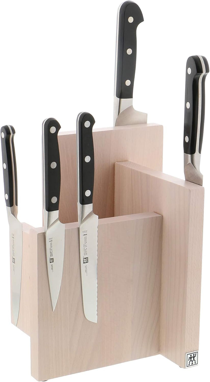 Zwilling 35103-330 Aufrechter magnetischer Messerblock, Holz, Weiss Weiss/Opulenter Garten Modern, W