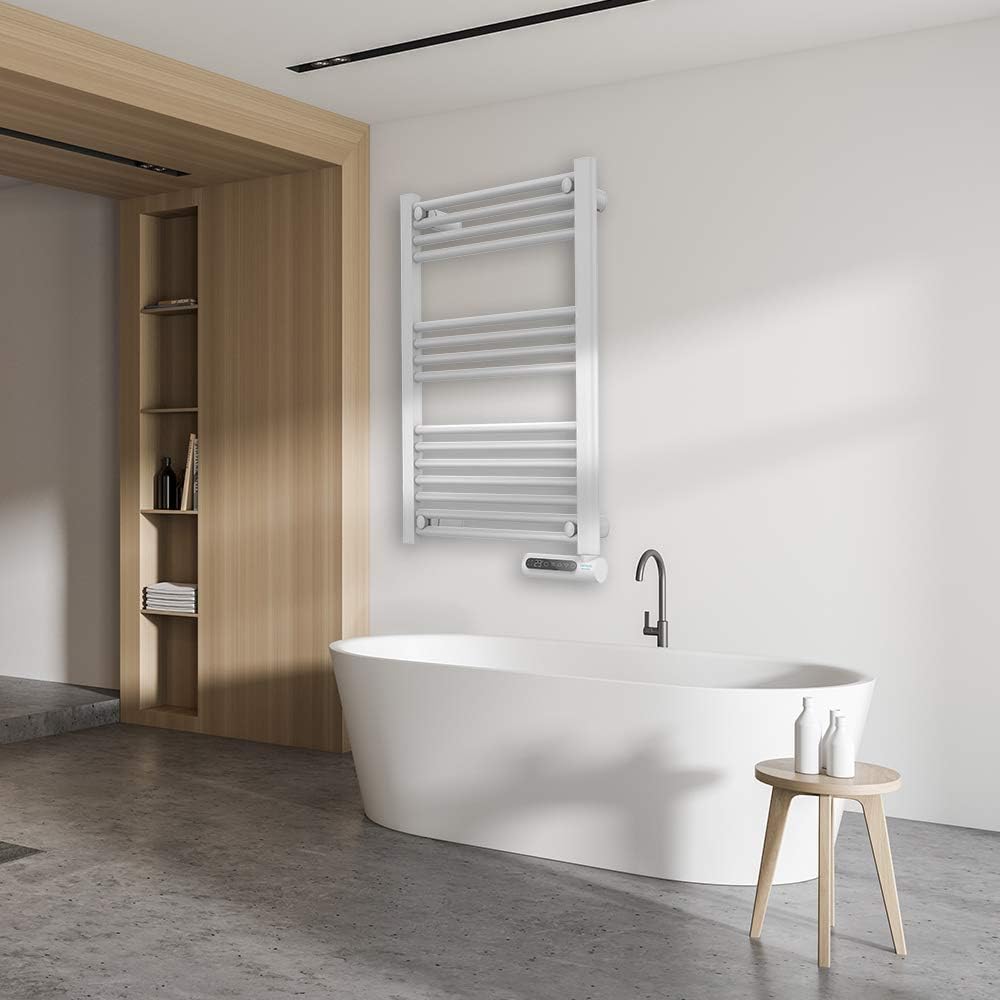 Cecotec Elektrischer Badheizkörper Ready Warm 9100 Smart Towel White. 500 W, LED-Anzeige, Touch Cont