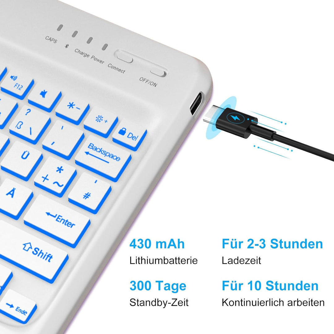 Xiaomi Redmi Pad Pro 12.1 Tastatur Hülle - Xiaomi Pad Poco 12.1 Zoll 2024, 7 Farben Beleuchtung Magn