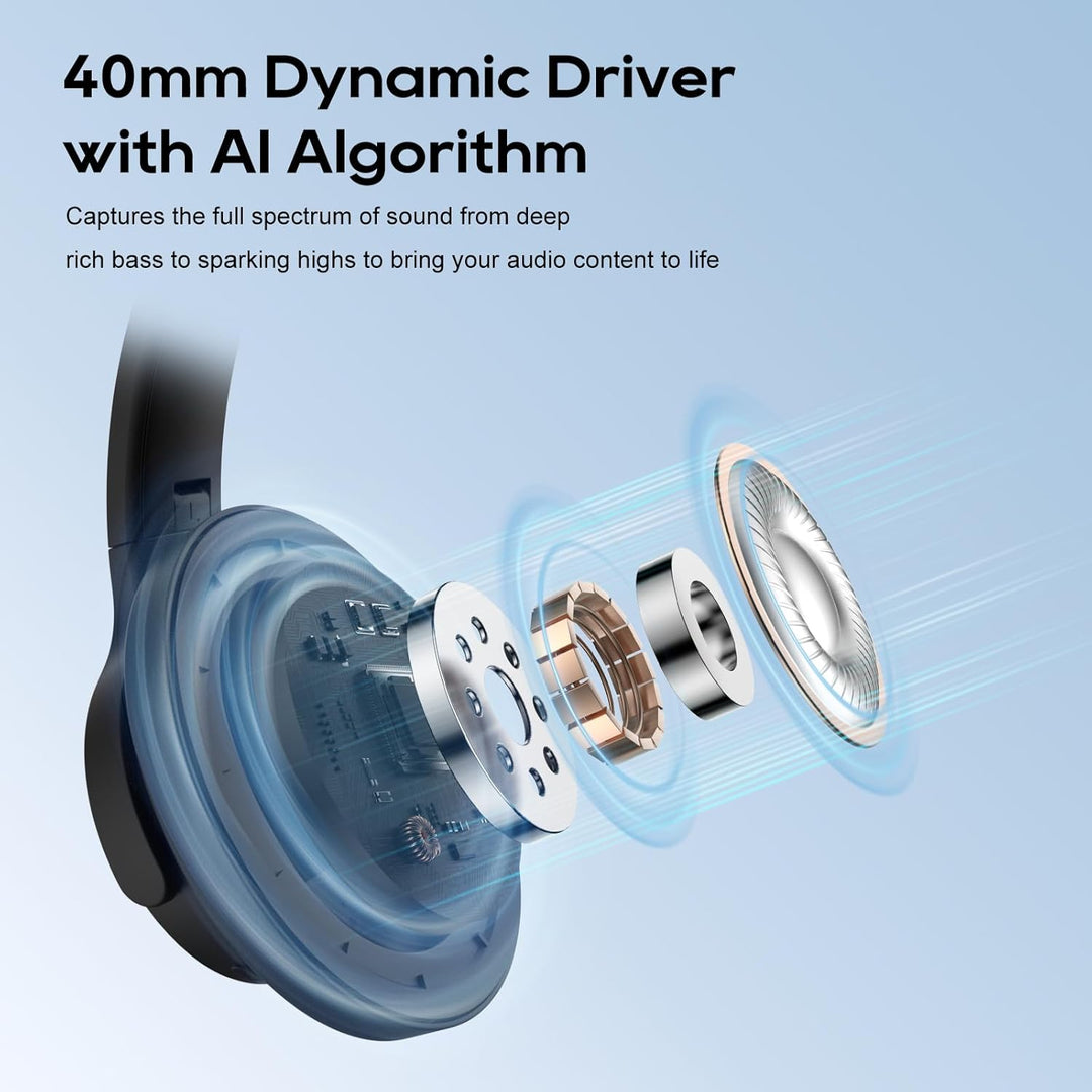 Srhythm NiceComfort 15 (2. Generation) Hybrid-Kopfhörer mit Geräuschunterdrückung, Bluetooth 6.0, mi