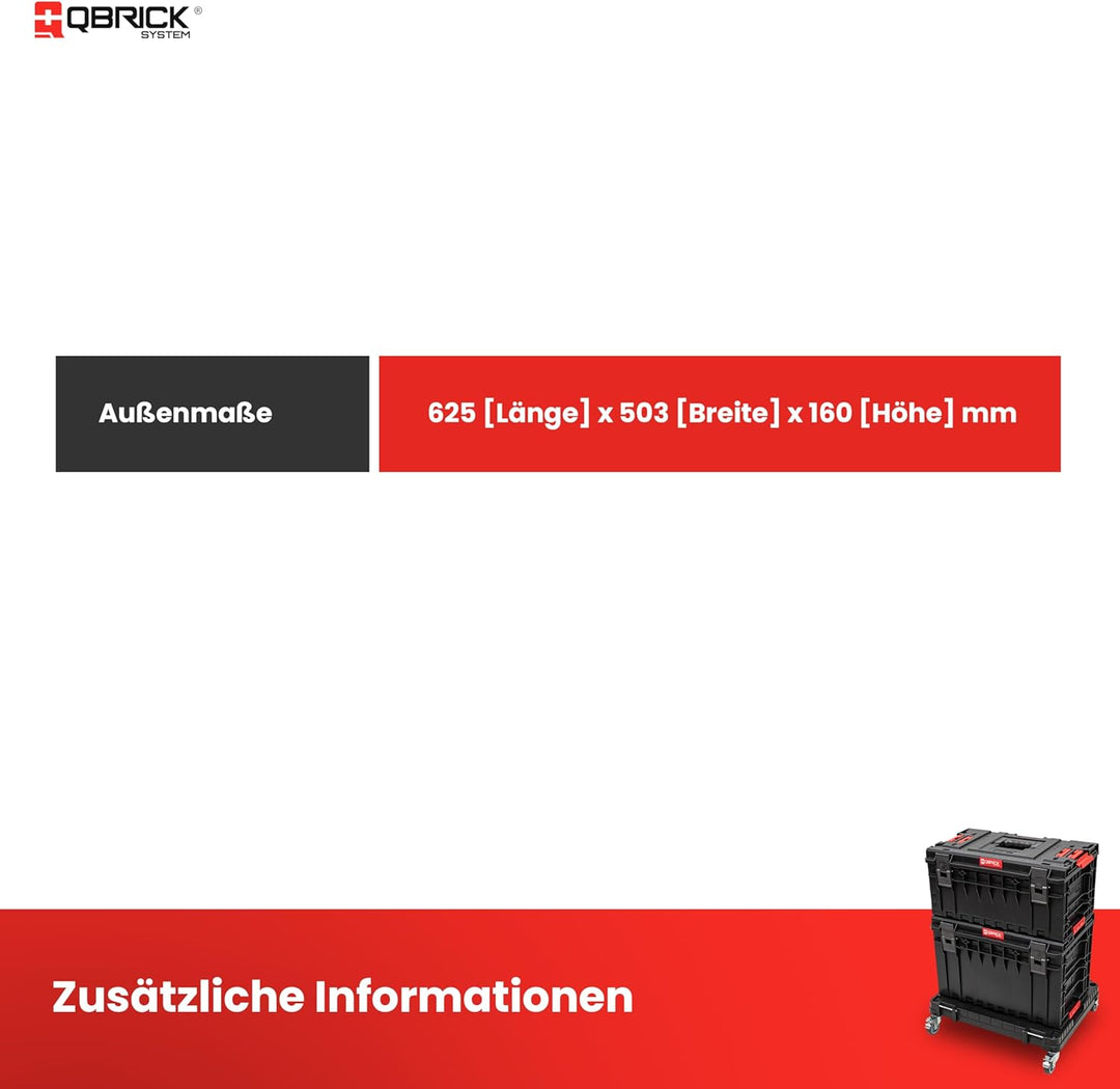 Qbrick System Transportroller One Transport Platform Workshop Black Rollbrett für Werkstatt Garage W