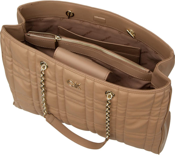 Calvin Klein RE-LOCK QUILT Einheitsgrösse Braun, Einheitsgrösse Braun