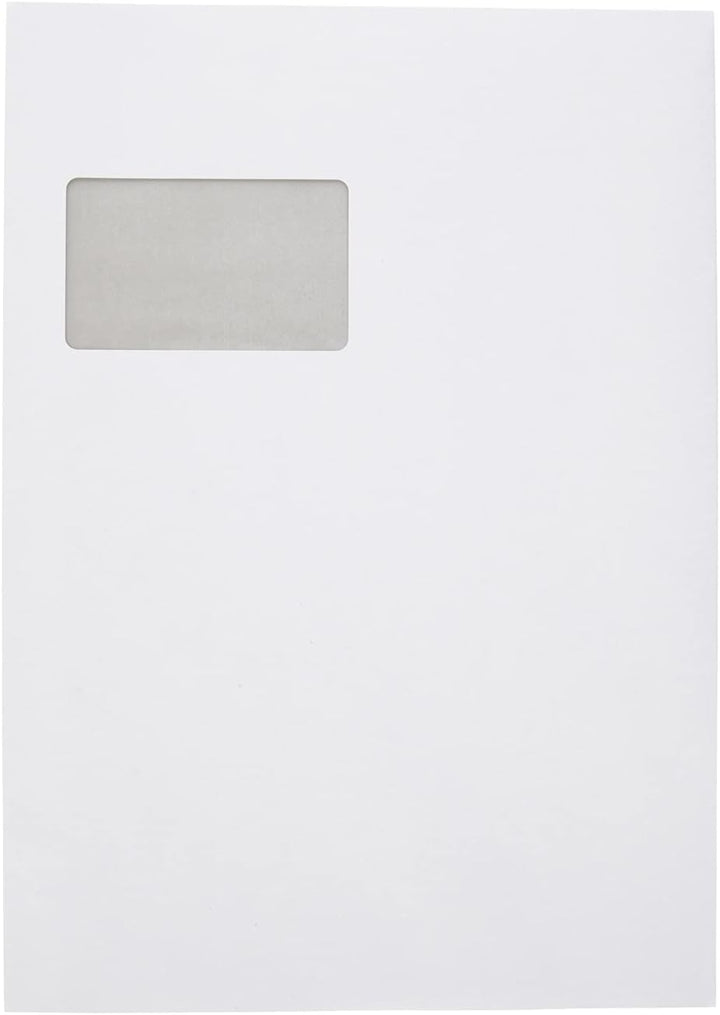 Idena 10251 - Versandtaschen DIN C4, 100 Stück haftklebend, Faltentaschen mit 2 cm Bodenfalte, Umsch