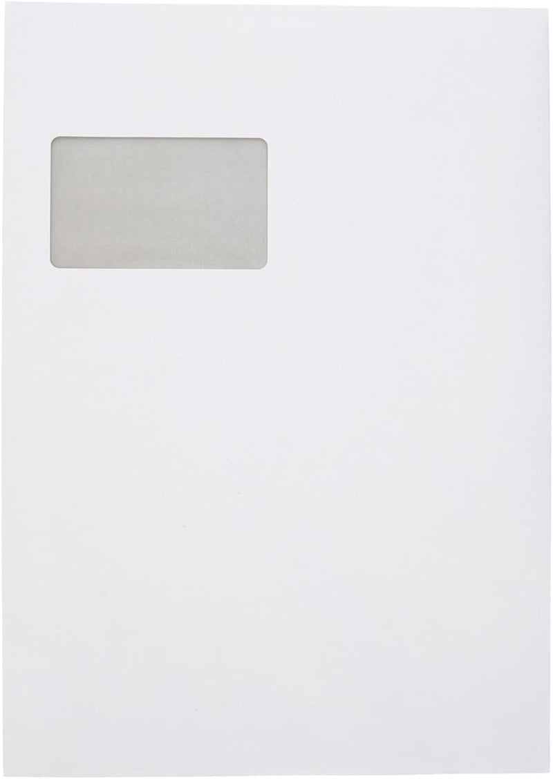 Idena 10251 - Versandtaschen DIN C4, 100 Stück haftklebend, Faltentaschen mit 2 cm Bodenfalte, Umsch