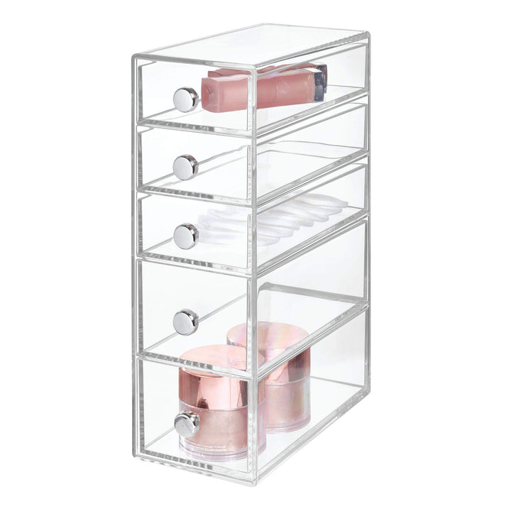 iDesign 39560EU Clarity Schubladenturm 5, durchsichtig 5 Schubladen, 5 Schubladen