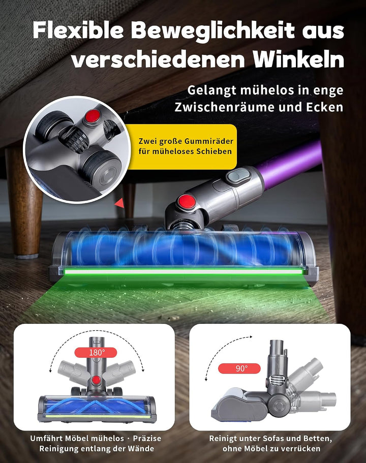 Elektrische Bürste kompatibel mit Dyson V6 DC62 DC58 DC59 DC61 DC74 V6 Animal V6 Fluffy, V-förmige B