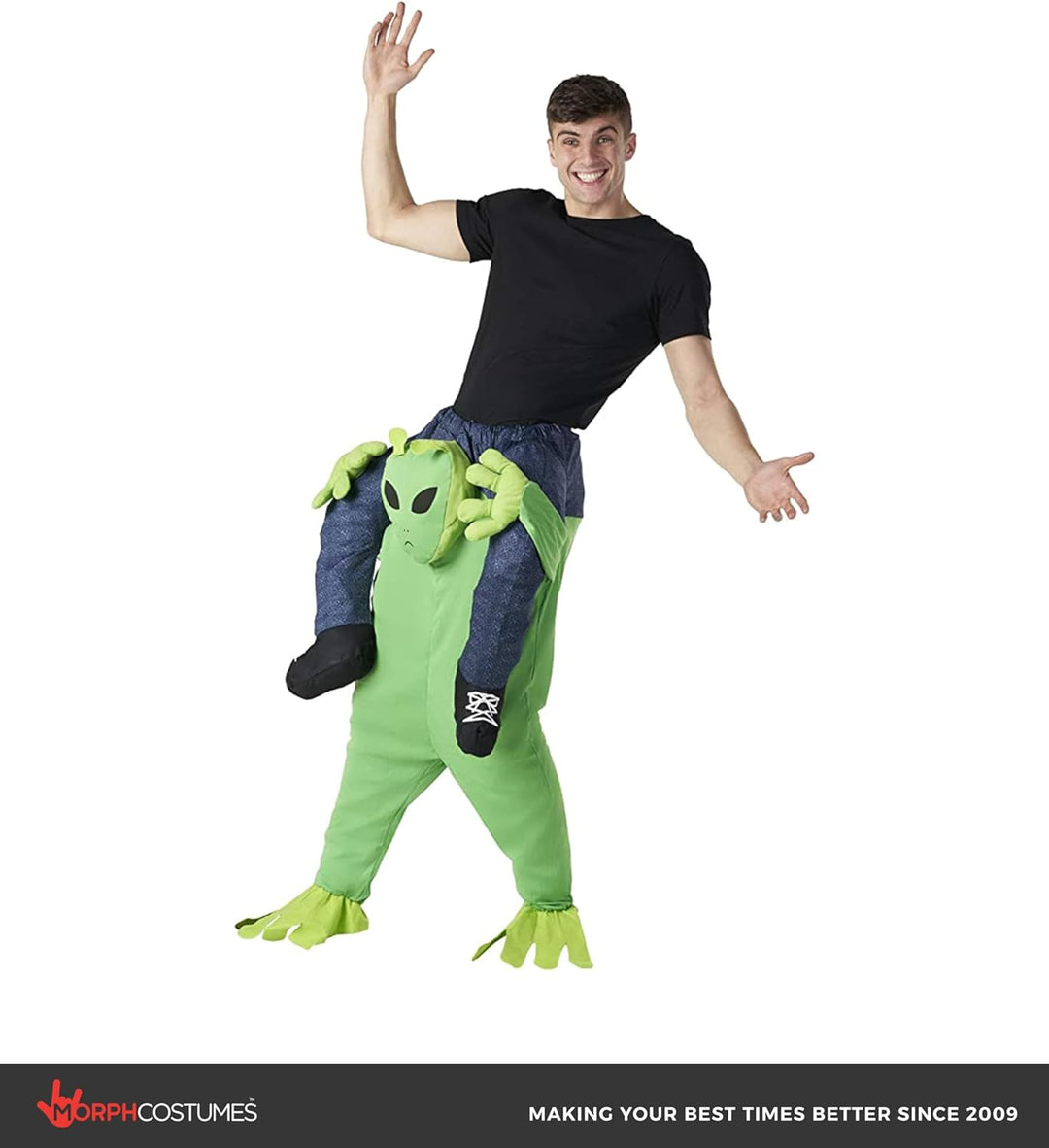 Morph Costumes Alien Huckepack Kostüm Herren Damen Faschingskostüm Alien Kostüm Huckepack Erwachsene