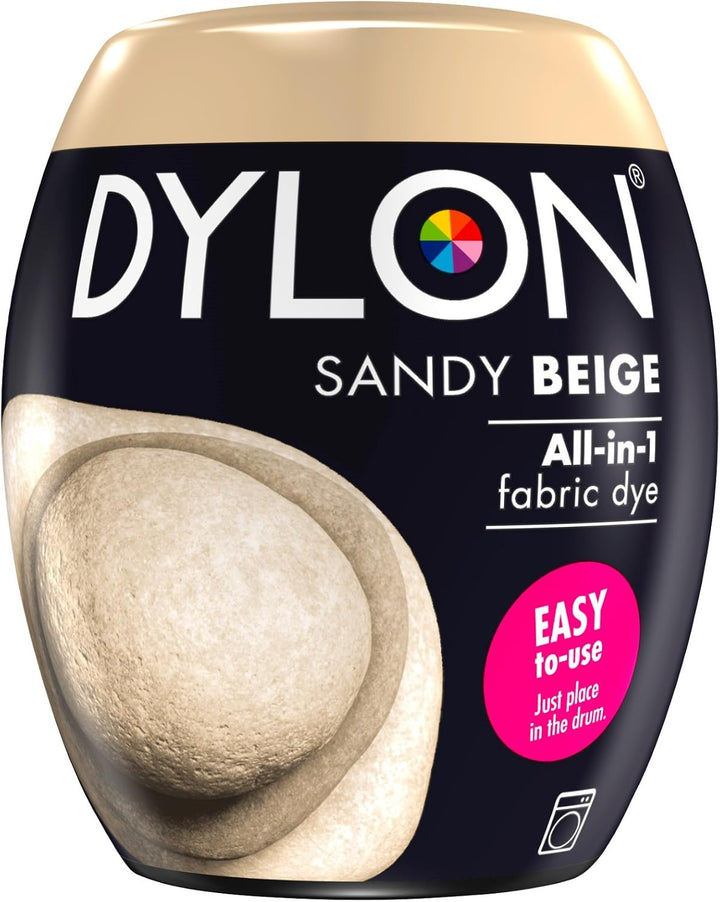 Dylon Neue 350g Sandiges Beige Maschinenfarbstoff Aushülsen 3 Pack