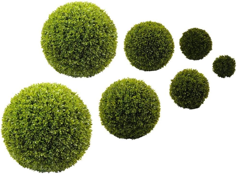 Hochwertige & Künstliche Buchsbaumkugel - Kleine Buchskugel: Ø 20cm - Naturgetreu & Wetterfest - Dic