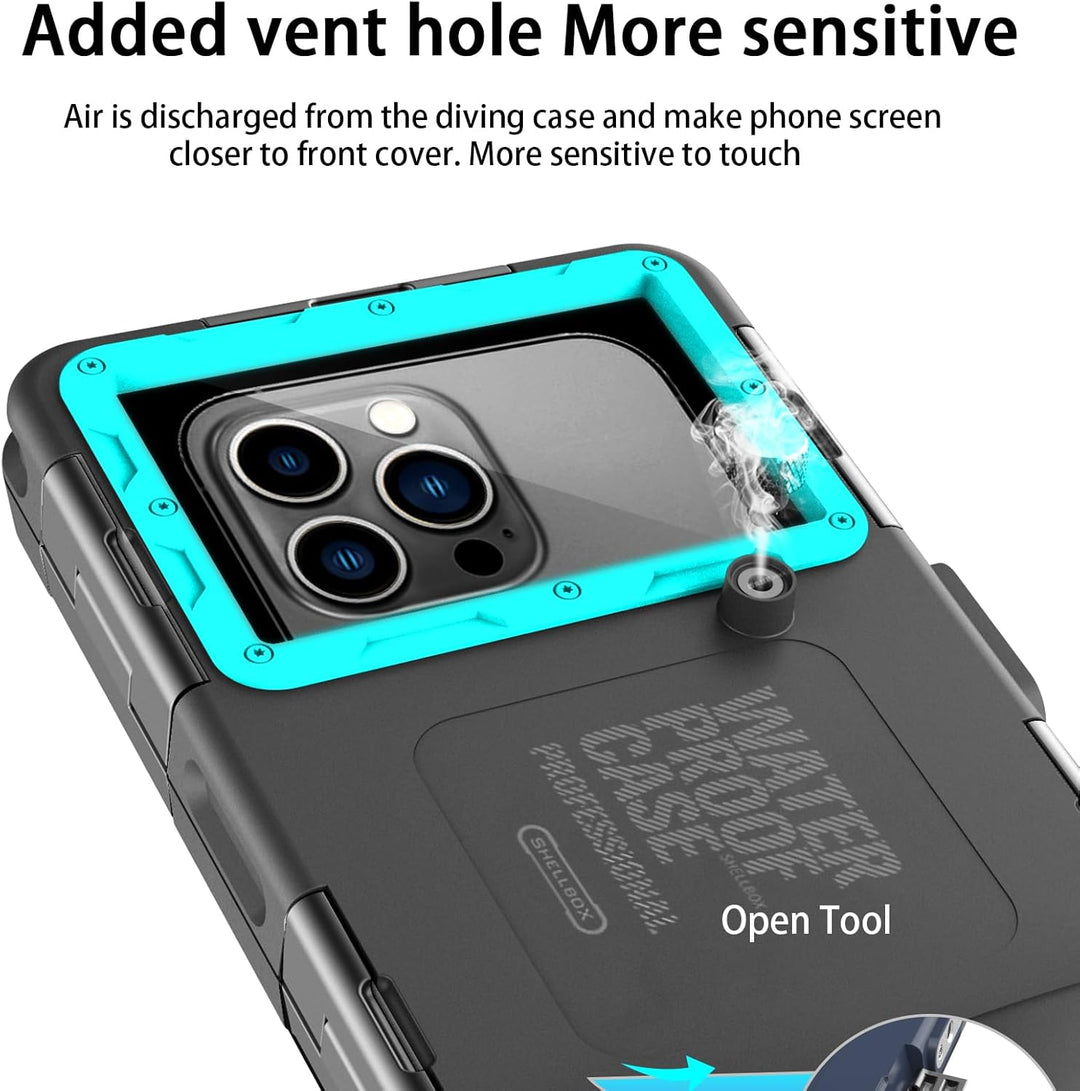 ShellBox wasserdichte Handyhülle 7.0 Zoll Unterwasser Wasserfeste Handy Wasserschutzhülle Handytasch