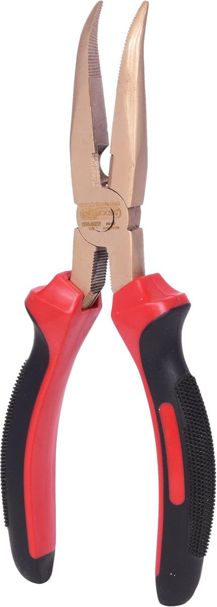KS Tools 962.0612 BERYLLIUMplus Telefonzange gewinkelt 180 mm
