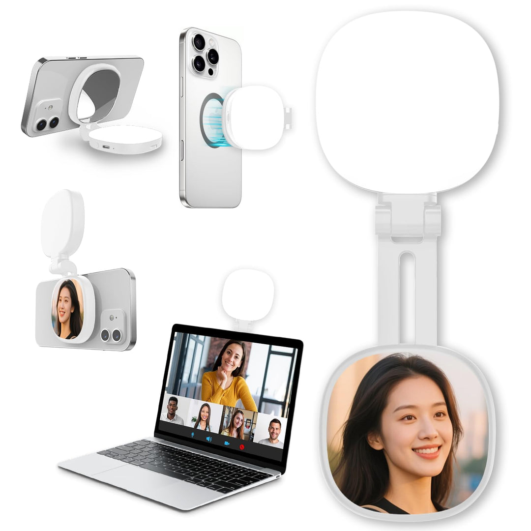 Magnetisches Selfie Licht für Phone: Ringlicht für iPhone Magsafe; CRI97 360° LED Fülllicht mit Spie