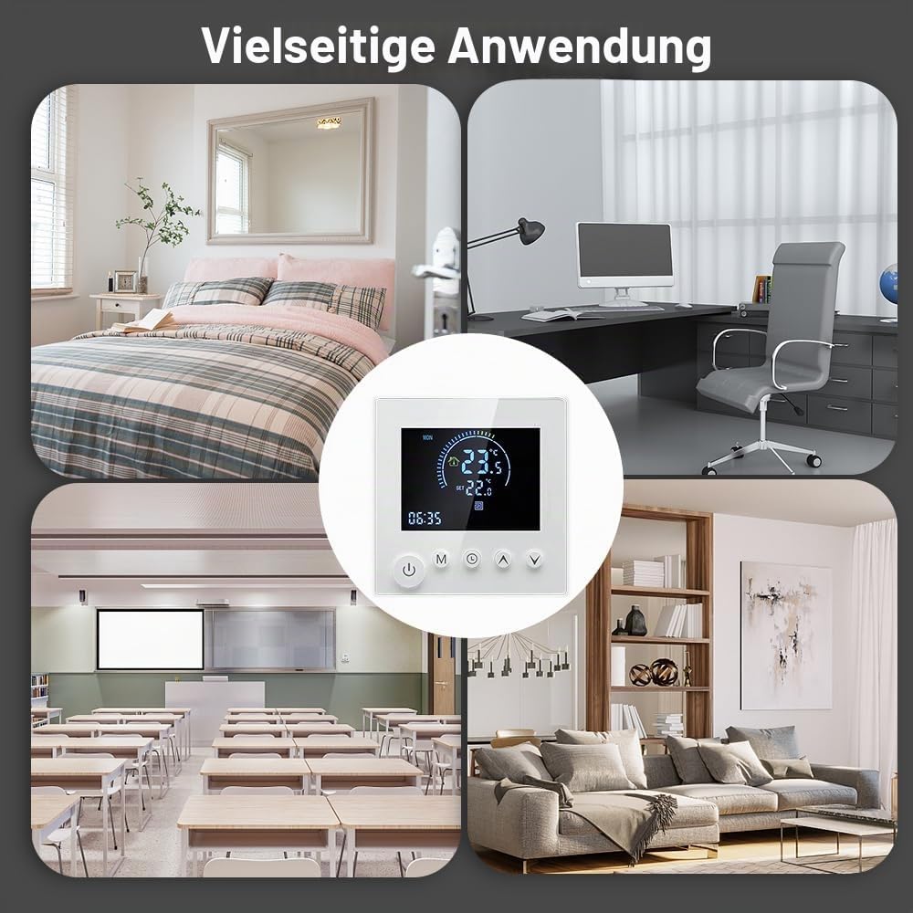 Thermostat Fussbodenheizung, Thermostat Heizung Smart Digital Raumthermostat Wandthermostat Programm