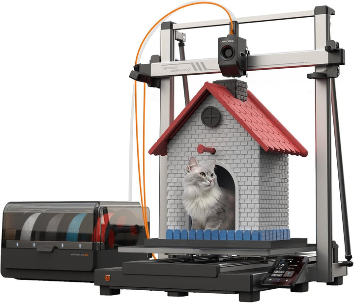 Anycubic Kobra 3 Max Combo 3D-Drucker Mehrfarbig mit 0,4mm Düse, 420x420x500mm Druckgrösse, 600 mm/s