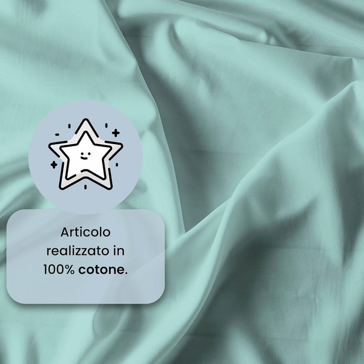 Italian Bed Linen Max Color Bettwäsche-Set, Wassergrün, Doppelte, Wassergrün