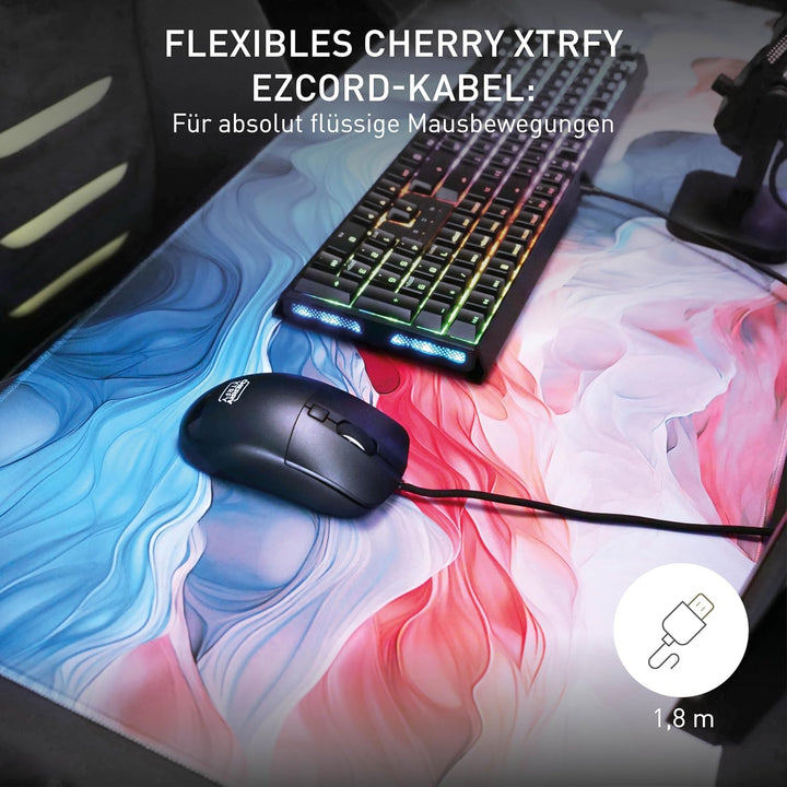 CHERRY XTRFY M50, Leichte Kabelgebundene Gaming-Maus, Ergonomische Form für Optimalen Komfort und Ko