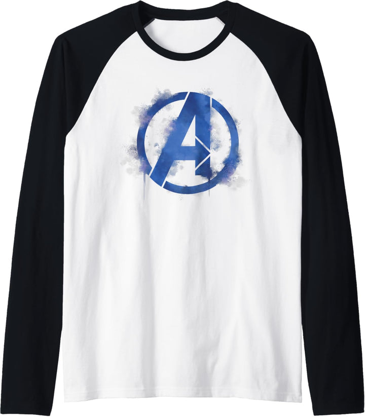 Marvel Avengers Spray Paint Logo Raglan