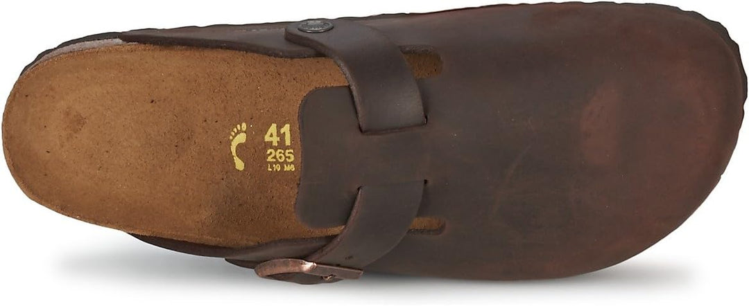 Birkenstock Classic BOSTON Unisex-Erwachsene Clogs 35 EU Schmal Braun Habana, 35 EU Schmal Braun Hab